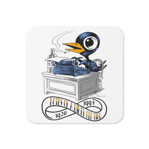 The Bukbird (Charles Bukowski tribute by Tony Millionaire) Cork-back coaster