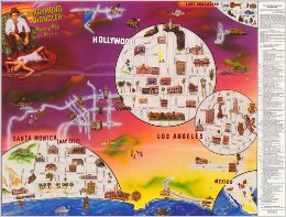Vintage Raymond Chandler Mystery Map (in person sale - no shipping, tax included)