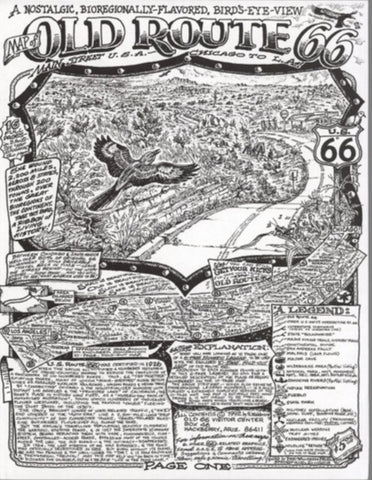 Bob Waldmire's Map of Old Route 66 (in person sale - no shipping)